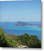 View Of The Coast And The Mediterranean Sea In Benidorm Metal Print