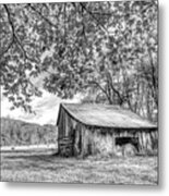 Vintage Barn Black And White Creeper Trail Damascus Virginia Metal Print