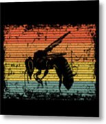 Vintage Bee Wasp Insect Gift Metal Print