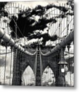 Vintage Brooklyn Bridge New York City Metal Print