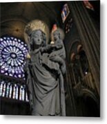 Virgin And Christ Notre Dame Metal Print