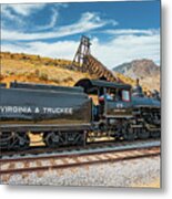 Virginia And Truckee Steam Engine Metal Print