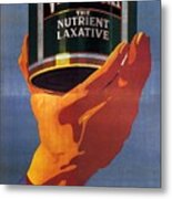Virolax - The Nutrient Laxative - Take Your Health In Hand -  Vintage Advertising Poster Metal Print