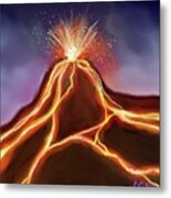 Volcano Metal Print