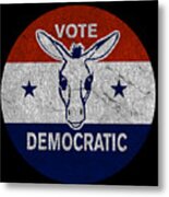 Vote Democratic Retro Democrat Metal Print