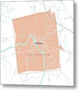Vt Addison Vergennes Vector Road Map Metal Print