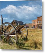 Wagon At Bodie Ghost Town 2 Metal Print