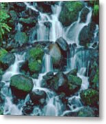 Wahkeena Falls Columbia River Gorge Nsa Oregon Metal Print