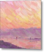 Walk On The Beach Metal Print