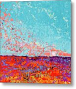 Warm Day In A Bed Of Blooms Painting Metal Print