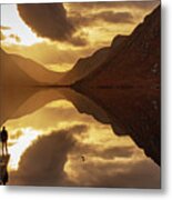 Watching The Sunset, Glenveagh Castle, Donegal Metal Print