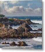 Watching Winter Waves Metal Print