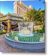 Water Fountain Outside Bellagio Las Vegas Metal Print