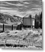 Water Stop In Black And White Metal Print