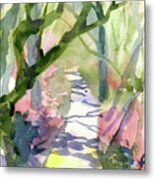 Watercolor A Single Pathway Painting Metal Print