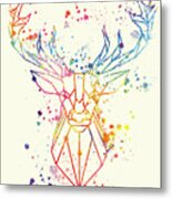 Watercolor Deer By Vart Metal Print