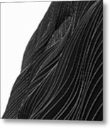 Waves Of Black And White Metal Print