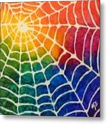 Weaving A World Web Of Color Metal Print