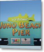 Welcome Juno Beach Pier Metal Print