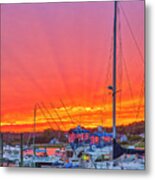 Outer Cape Cod Wellfleet Harbor And Marina Metal Print