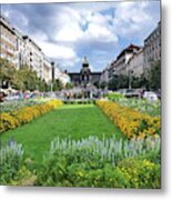 Wenceslas Square, Prague, Czech Republic Metal Print