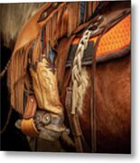 Western Cowboy Boots Metal Print