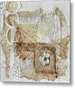 Inspirational Found Word In A Rustic Collage Combining Natural Elements Metal Print