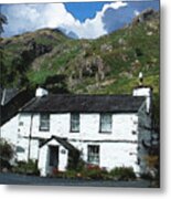 White Cottage Metal Print