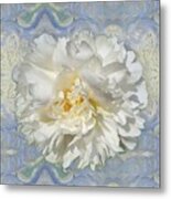 White Peony Metal Print