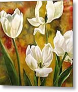 White Tulips Metal Print