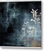 White Water Flowers Metal Print