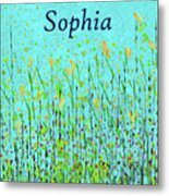 Wildflowers With Name Sophia Metal Print