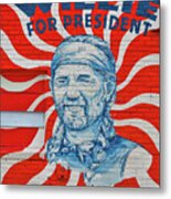Willie For President Mural Metal Print