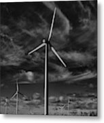 Wind Turbines #moody #blackwhite Metal Print