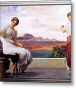 Winding The Skein By Frederic Leighton Metal Print