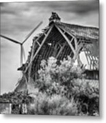 Windmill And Barn Metal Print