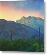 Window Peak Last Light, Tucson Arizona Metal Print