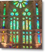 Windows Of La Sagrada Sagrada Familia Metal Print
