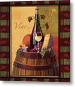 Wine And Cheese Metal Print
