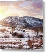 Winter At Mcpolin Barn Metal Print