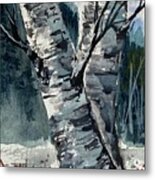 Winter Birch Metal Print