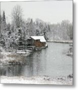 Winter Day On Crooked River Metal Print