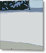 Winter Dock Metal Print