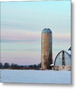 Winter Farm And Barns Ontario Metal Print