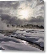 Winter Wonderland In Yellowstone Metal Print