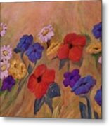 Without Words Wildflowers Metal Print