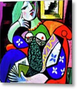 Woman With A Book By Pablo Picasso 1932 Metal Print