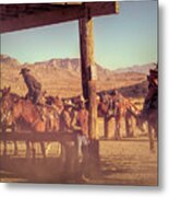 Working Cowboys In Nevada Metal Print