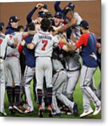 World Series - Atlanta Braves V Houston Astros - Game Six Metal Print