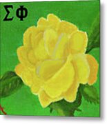 Yellow Rose Of Beta Sigma Phi Metal Print
